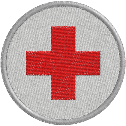 Matriz de Bordado Logotipo Cruz de Farmácia  1